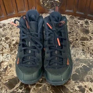 Boy’s 13C Foamposites- Dark Green and Orange